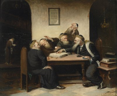 A Dispute from the Talmud by Carl Schleicher